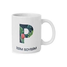Anı Diyarı Kişiye Özel P Harfli Isim Yazılı Kupa Bardak