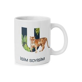 Anı Diyarı Kişiye Özel U Harfli Isim Yazılı Kupa Bardak