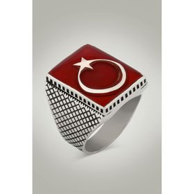 Anı Yüzük B Series Teşkilat Dizisi (lisanslı Ay Yıldızlı Erkek) Yüzüğü