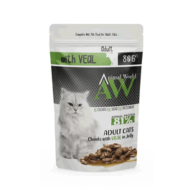 Animal 80 gr World Soslu Dana Etli Yetişkin Kedi Konservesi