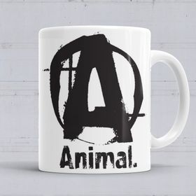 Animal Logo Baskılı Porselen Kupa Bardak