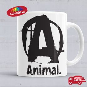 Animal Logo Baskılı Porselen Kupa Bardak