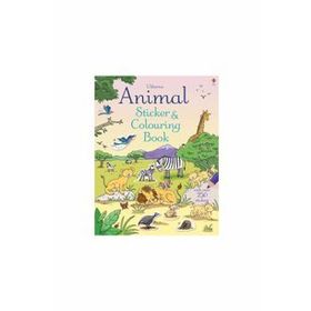 Animal Sticker And Colouring Book-Usborne Yayınları