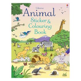 Animal Sticker And Colouring Book-Usborne Yayınları