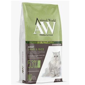 Animal World 1.5 kg Sensitive Lamb Rice Kuru Kedi Maması