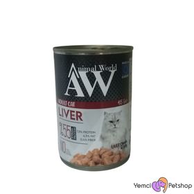 Animal World 415 gr Ciğerli Yetişkin Kedi Konserve Maması