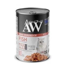Animal World 415 gr Sterilised Cat Fish Jelly Kedi Konservesi