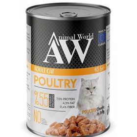 Animal World 415 gr Tavuklu Yetişkin Kedi Konserve Maması
