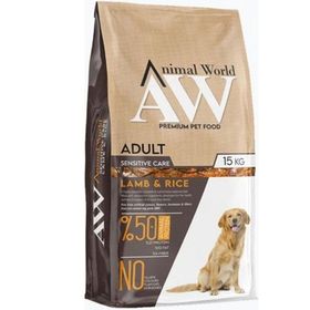 Animal World Adult Kuzu Eli Pirinçli 15 kg Yetişkin Köpek Maması