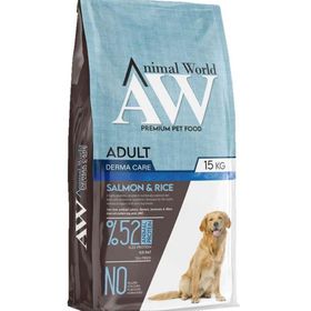 Animal World Derma Care Somonlu ve Pirinçli 15 kg Yetişkin Köpek Maması