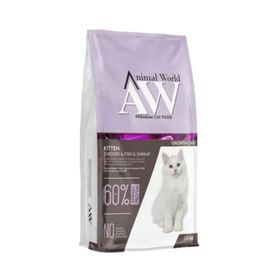 Animal World Kitten Tavuk Balık ve Karidesli Yavru 2x1 kg Kedi Maması