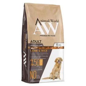 Animal World Kuzu Etli Pirinçli 15 kg Yetişkin Köpek Maması