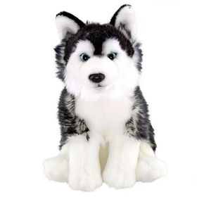 Animals Of The World Floppy Siyah Husky 28 cm Peluş Oyuncak
