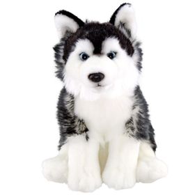 Animals Of The World Floppy Siyah Husky 28 cm Peluş Oyuncak