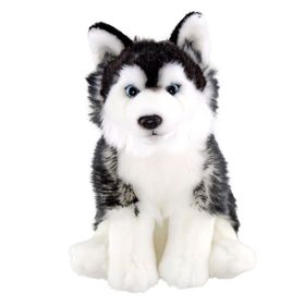 Animals Of The World Floppy Siyah Husky 28 cm Peluş Oyuncak
