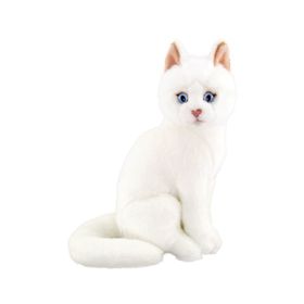 Animals Of The World Oturan Beyaz Kedi 22 cm Peluş Oyuncak