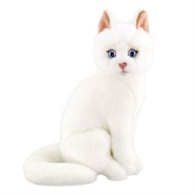 Animals Of The World Oturan Beyaz Kedi 22 cm Peluş Oyuncak