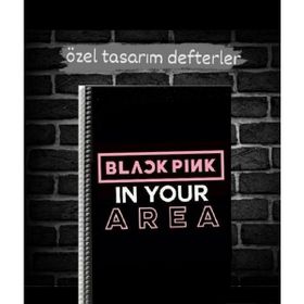 Anime And Your World Black Pink Temalı Özel Tasarım Defter