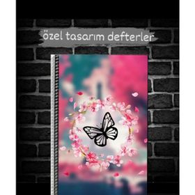 Anime And Your World Kelebek Temalı Özel Tasarım A4 Boyutu Defter