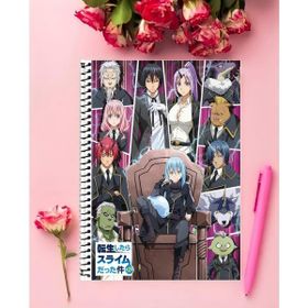 Anime And Your World Tensei Shitara Slime Datta Ken Özel Tasarım A4 Boyutu Telli Kareli Defter