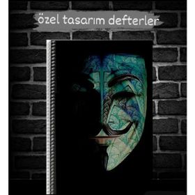 Anime And Your World V For Vandetta Özel Tasarım Defter