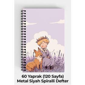 Anime Marketi ANT-SPR-0010 Küçük Prens Temalı A5 Sert Kapak 120 Yaprak Spiralli Defter