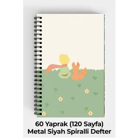 Anime Marketi ANT-SPR-0010 Küçük Prens Temalı A5 Sert Kapak 120 Yaprak Spiralli Defter