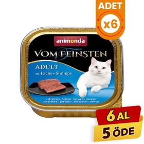 Animonda 6x100 gr Somon ve Karidesli Yetişkin Konserve Kedi Maması
