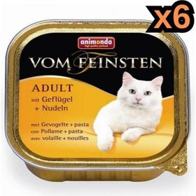 Animonda 6x100 GR Vom Feinsten Kümes Hayvanlı ve Makarnalı Yetişkin Kedi Konservesi