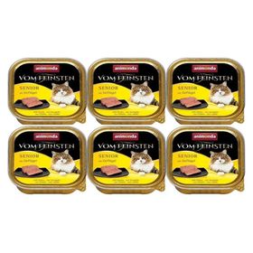 Animonda 6x100 gr Vom Feinsten Senior Kümes Hayvanlı Yaşlı Konserve Kedi Maması