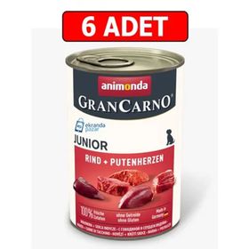 Animonda 6x400 gr Grancarno Sığır Etli ve Hindi Yürekli Yavru Köpek Konservesi