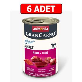 Animonda 6x400 gr Grancarno Tahılsız Sığır Etli Yürekli Köpek Konservesi