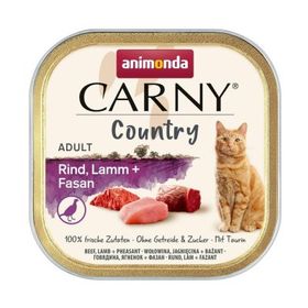 Animonda Carny Country Sığırlı 100 gr Kuzulu ve Sülünlü Yetişkin Kedi Konservesi