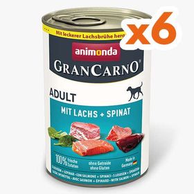 Animonda Gran Carno 400 gr 6 Adet Somonlu ve Ispanaklı Köpek Konservesi