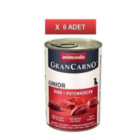 Animonda Gran Carno Junior Sığır Etli ve Hindi Yürekli 6x400 gr Yavru Köpek Konservesi