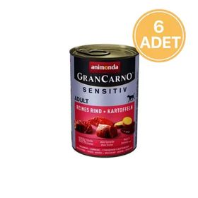 Animonda Gran Carno Sensitive Pure Sığır Etli ve Patatesli 6x400 gr Köpek Konservesi