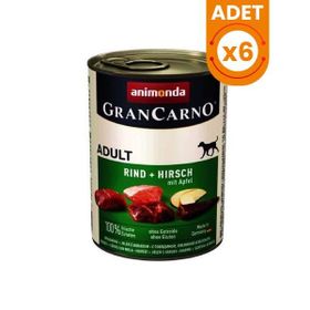 Animonda Gran Carno Sığır Etli Geyik ve Elmalı 6x400 gr Yetişkin Köpek Konservesi