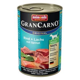 Animonda Gran Carno Sığır Etli Ispanaklı ve Somonlu 400 gr Yetişkin Köpek Konservesi