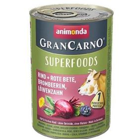 Animonda Gran Carno Superfoods 400 gr Sığır Etli Pancar ve Böğürtlenli Yetişkin Köpek Konservesi