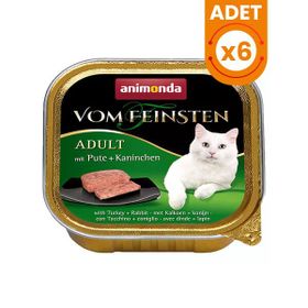 Animonda Hindi ve Tavşanlı 6x100 gr Yetişkin Konserve Kedi Maması