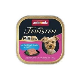 Animonda Vom Feinsten 100 gr Kümes Hayvanlı ve Somonlu Mini Irk Yetişkin Köpek Konservesi