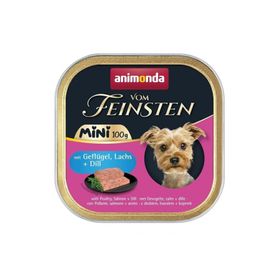 Animonda Vom Feinsten 100 gr Kümes Hayvanlı ve Somonlu Mini Irk Yetişkin Köpek Konservesi