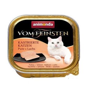Animonda Vom Feınsten Hindi ve Somon Balıklı Kısırlaştırılmış 100 gr Konserve Kedi Maması