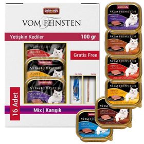 Animonda Vom Feinsten Karışık Etli 16x100 gr Kedi Konserve