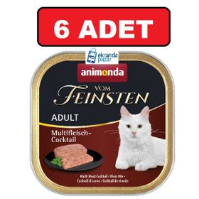 Animonda Vom Feinsten Karışık Etli 6x100 gr Yetişkin Kedi Konservesi
