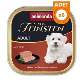 Animonda Vom Feinsten Tavşan Etli 6x150 gr Yetişkin Köpek Konservesi