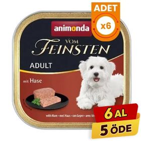 Animonda Vom Feinsten Tavşan Etli 6x150 gr Yetişkin Köpek Konservesi