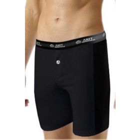 Anıt 1114 Likralı Uzun Siyah Erkek Boxer