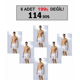Anıt 1114 Uzun Paça Beyaz Boxer