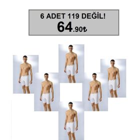 Anıt 1114 Uzun Paça Beyaz Boxer